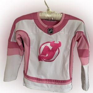 NHL Kids White and Pink New Jersey Devils Jersey
